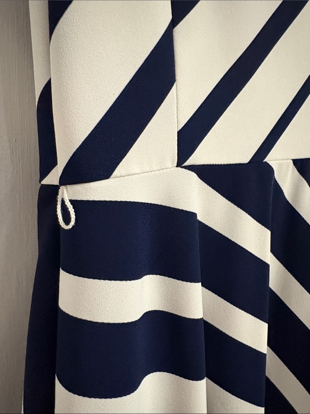 Tommy Hilfiger Navy & White Striped Sleeveless Midi Dress - Picture 3 of 6